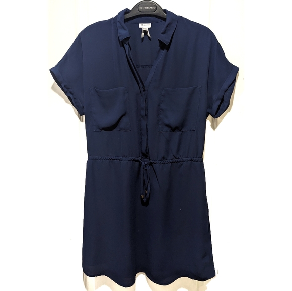 Dynamite | Short Sleeve Utility Dress in Navy - Picture 1 of 8